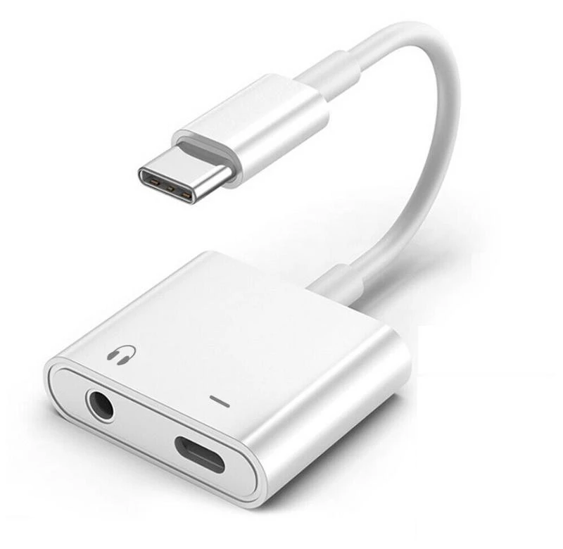 USB C to 3.5mm Headphone and Charger Adapter for Audio