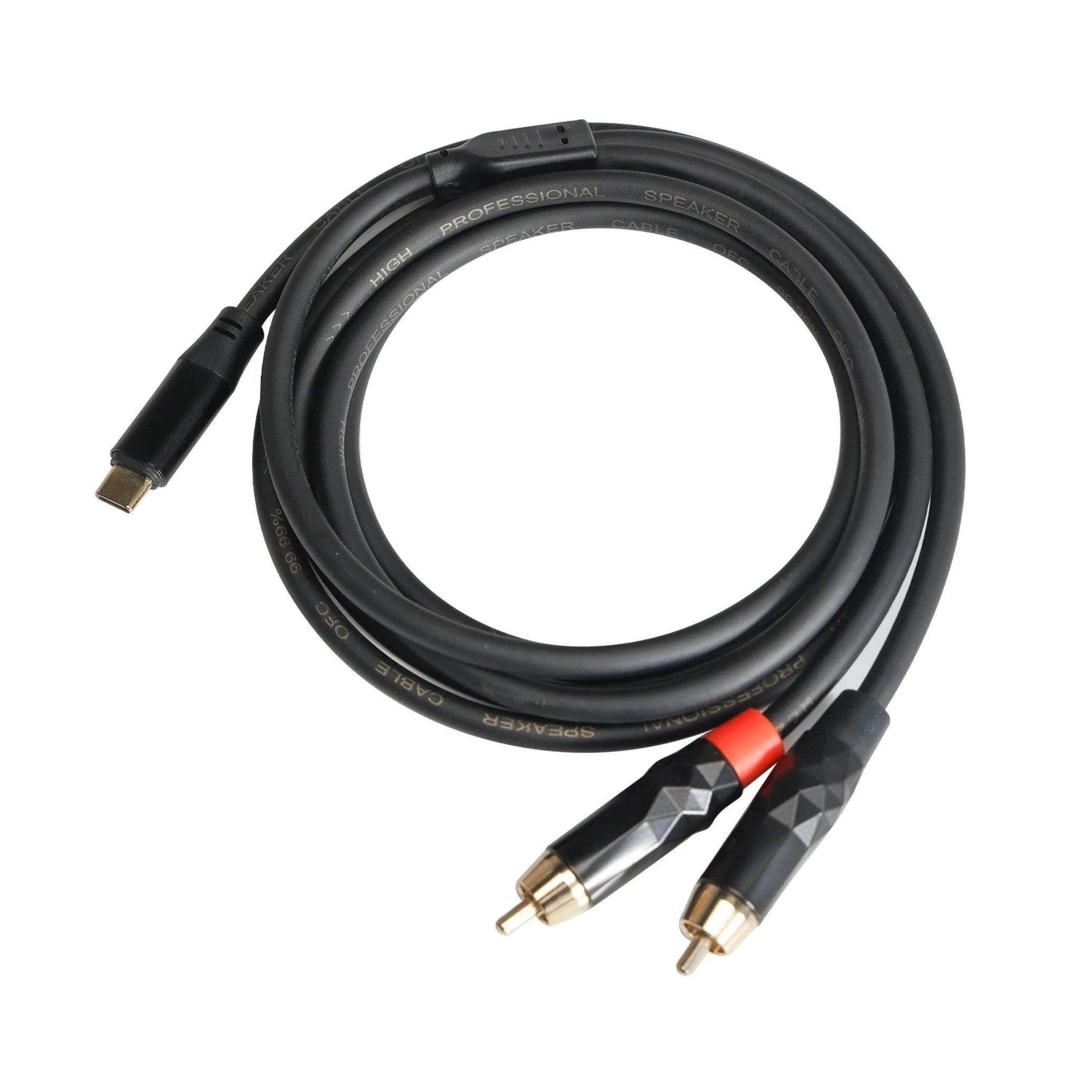 USB Type C to 2RCA Male Splitter Y Cable Audio Cable