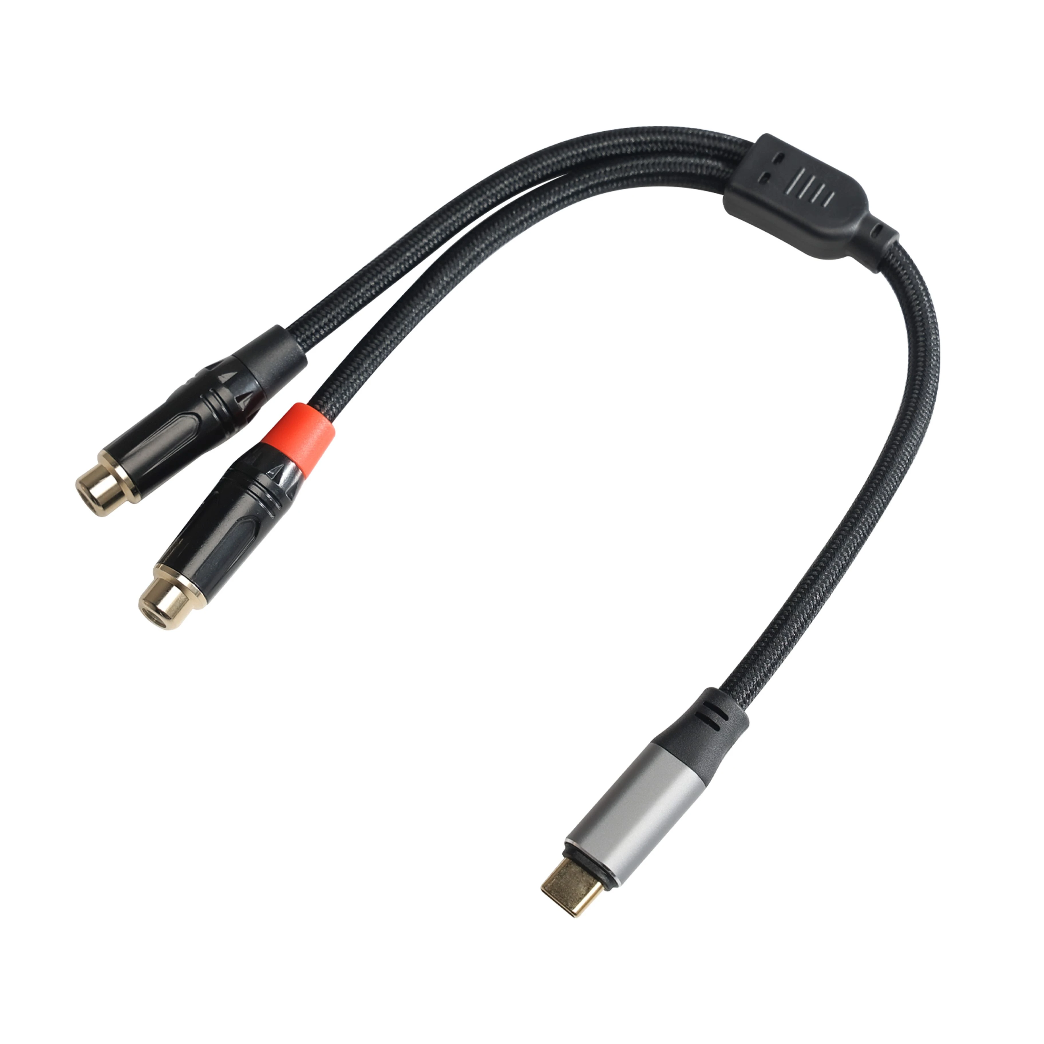 USB Type C to Dual RCA Female Splitter Audio Cable Adapter