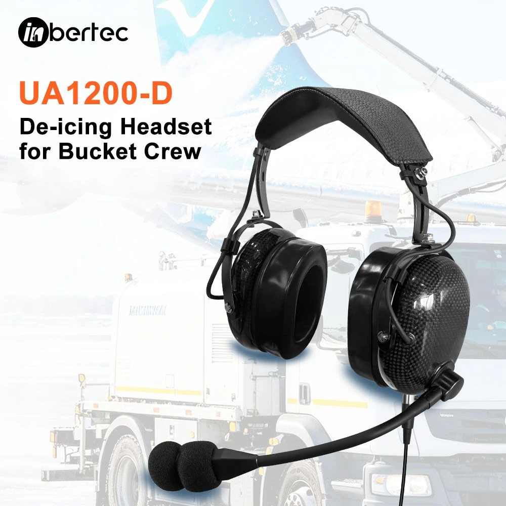 Ua1200d De-Icing Headset with Detachable Cable Interface for Ramp Operators