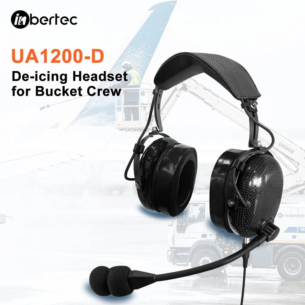 Ua1200d Rugged Ultra-Lightweight Pnr Noise-Reducing Comfortable De-Icing Headset for Ramp Agents