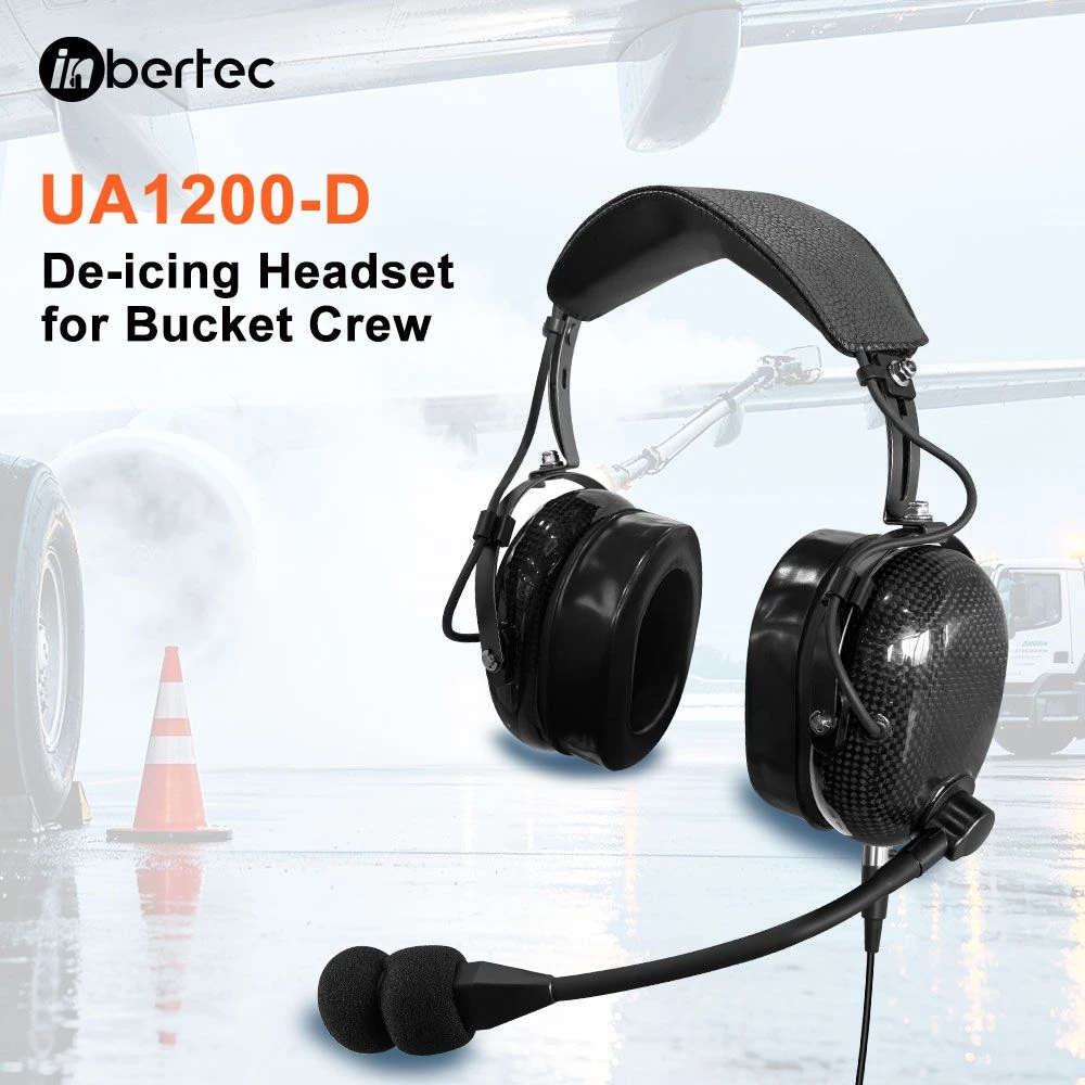 Ua1200d Ultra-Lightweight Pnr Noise-Reducing Comfortable De-Icing Ground Support Headset for Crews
