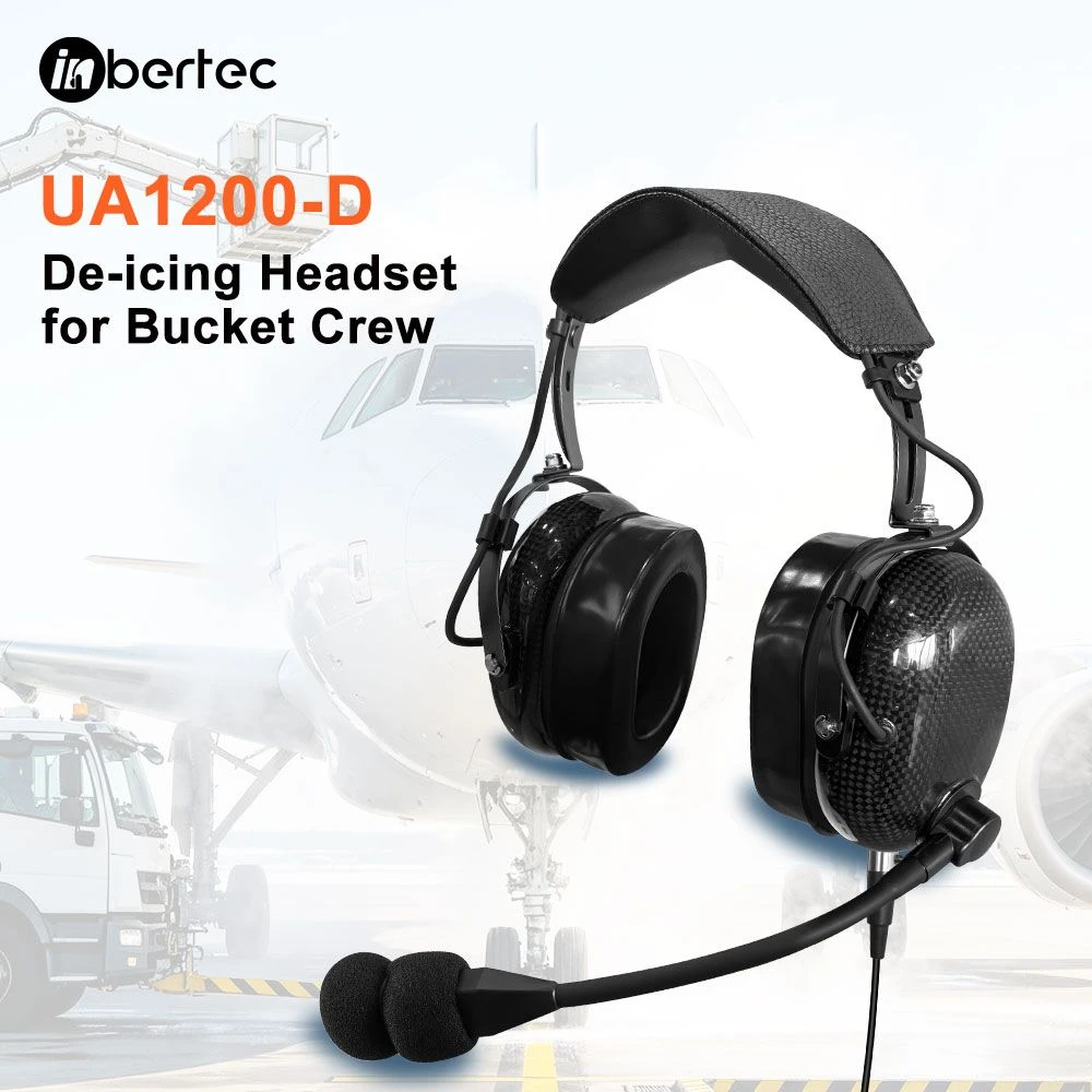 Ua1200d Ultra-Lightweight Pnr Noise-Reducing Comfortable Ground Support De-Icing Headset for Ramp Crews