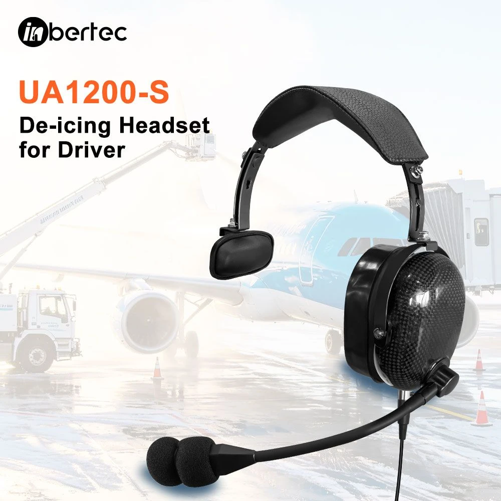 Ua1200s Ultra-Lightweight Comfortable Easy-Use Ground Support De-Icing Headset for Ramp Drivers