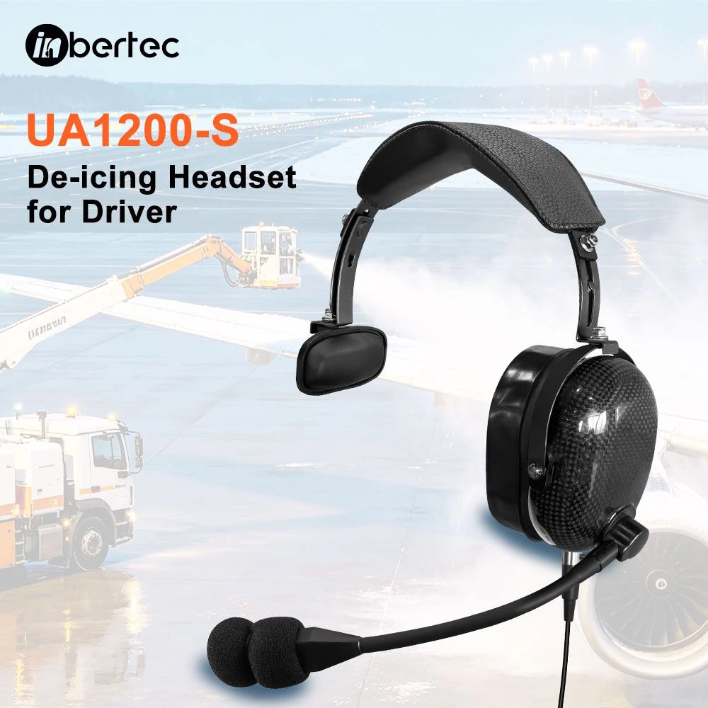 Ua1200s Ultra-Lightweight Comfortable Reliable Maintenance Ground Support Headset for Ramp Drivers