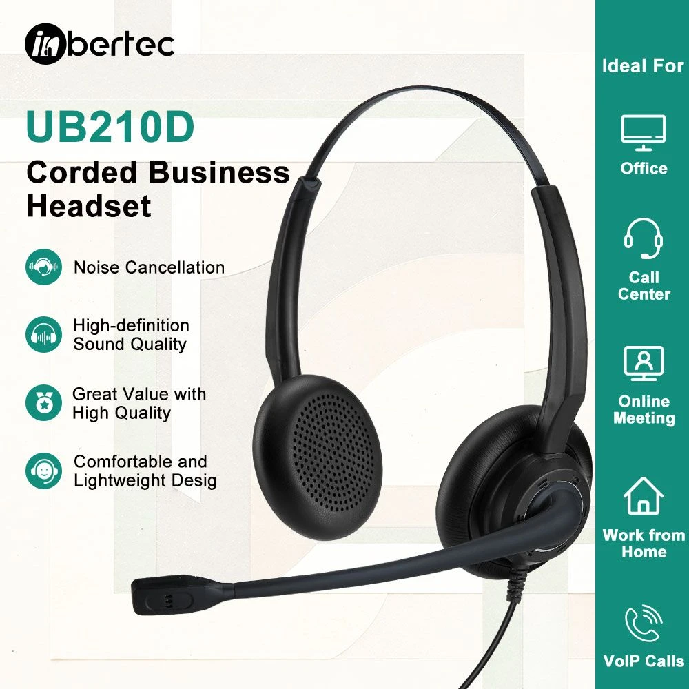 Ubeida Economic Noise Canceling Telephone Headset for IP Phones Ub210du