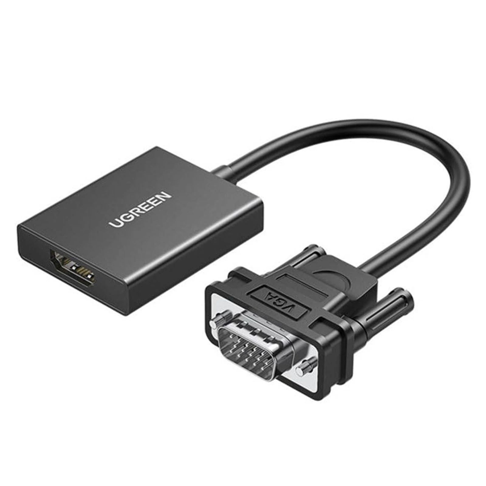 Ugreen Cm513 1080P 60Hz 3.5mm Audio Output USB-C Power Plug and Play VGA to HD Adapter for Laptop Desktop Monitor TV Projector