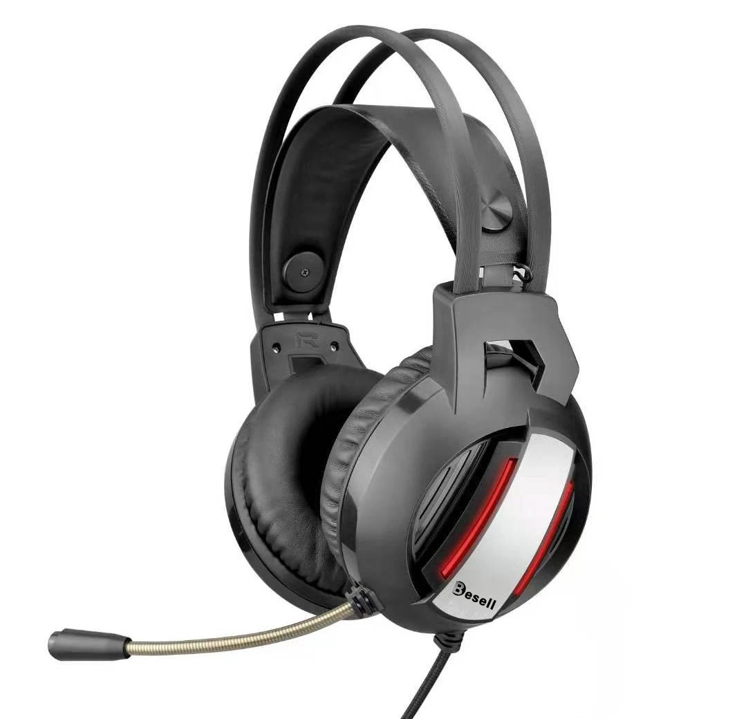 Ultimate Gaming Headset with LED Lights and Built-in Microphone