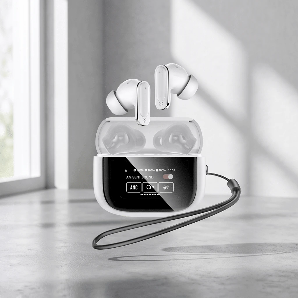 Ultra Clear Call Anc+Enc Tws Earbuds with LED Display, Noise Canceling Wireless Bluetooth Headset Supplier