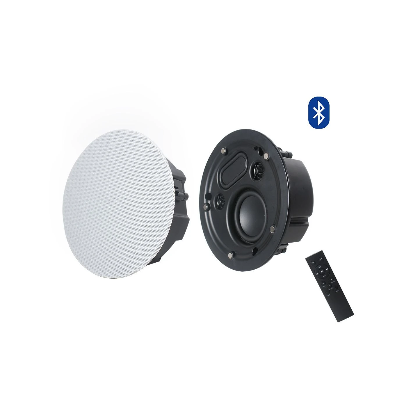 Ultra-Thin 85mm Tws Bluetooth Ceiling Speaker with Dual Tweeters & Passive Radiator for Smart Home/Background Music Systems