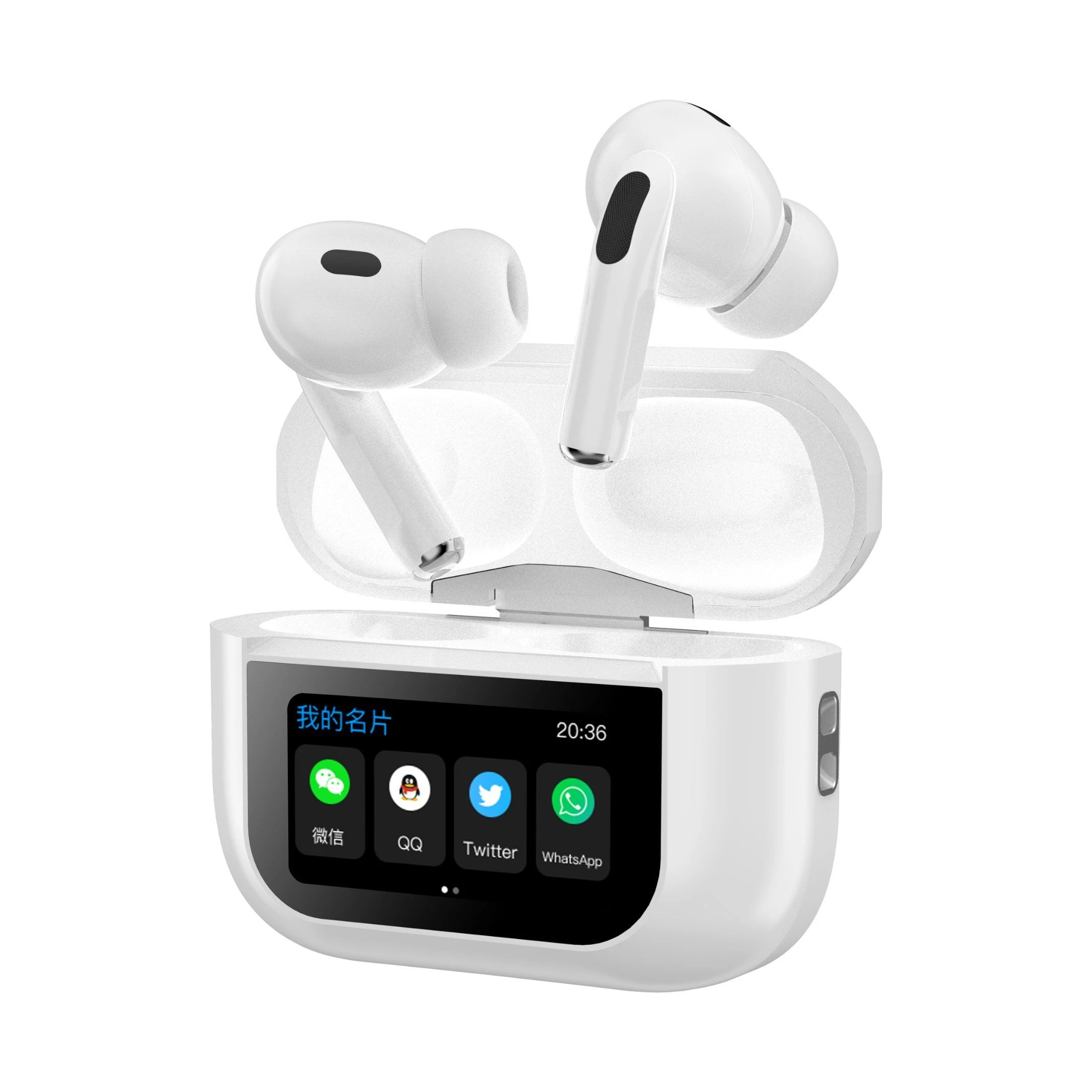 Upgraded Anti-Lost Anc Double Mic Enc Headset Trend LED Touch Screen Tws Earbuds Wireless Sport HiFi Sound Effects Earphones