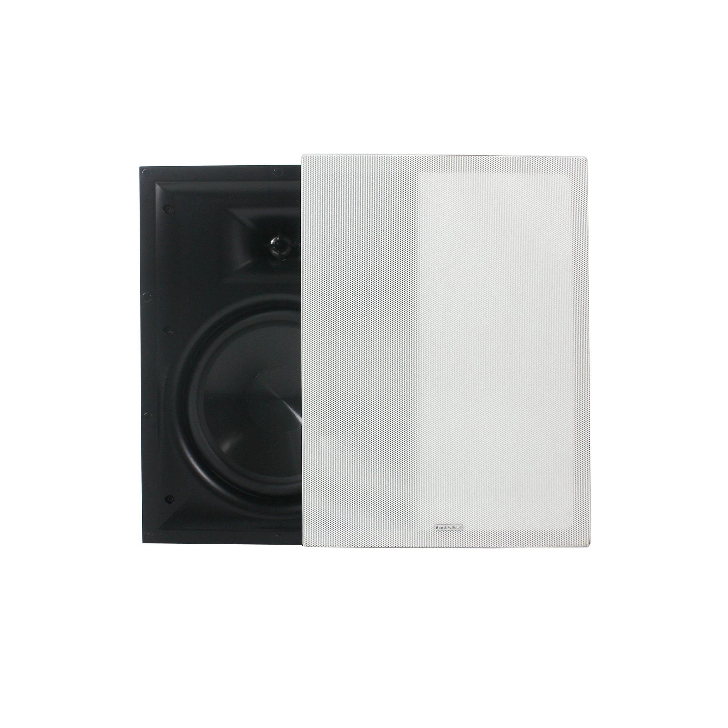 V Wp-100L ABS in-Wall Speaker with HiFi Sound & Edgeless Design 1 Woofer & 1 Tweeter Produce Smoothfor Home Theater