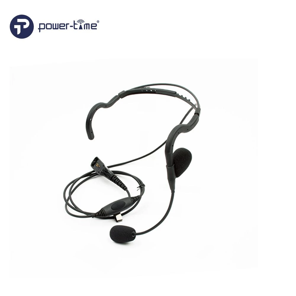 Vox and Finger Ptt Two Way Radio Single Side Helmet Headset for Walkie-Talkies