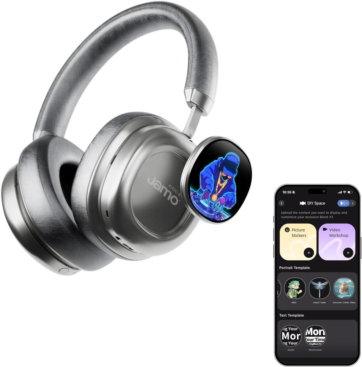 Vws X1 Wireless Over Ear Bluetooth Headset Noise Canceling Headphones with 40mm Jamo Drivers