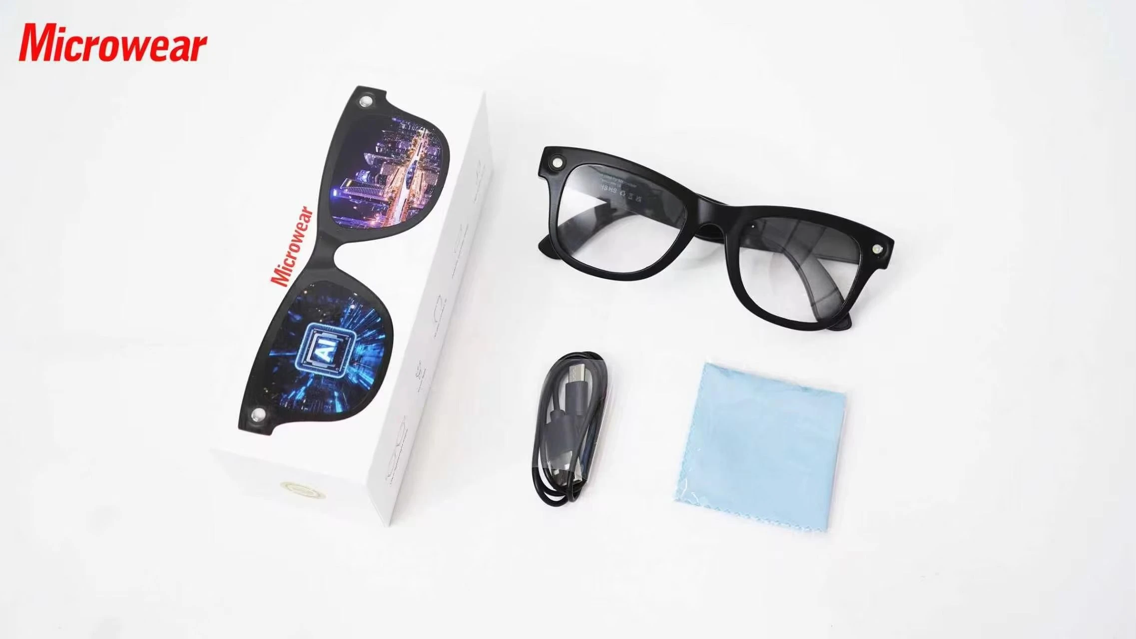 Wai4 Flashlight Smart Glasses with Ai Translation & Chatgpt