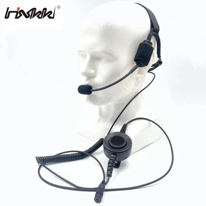 Walkie Talkie Anti-Noise Bone Conduction Microphone Headset with Ptt for Two-Way Radio