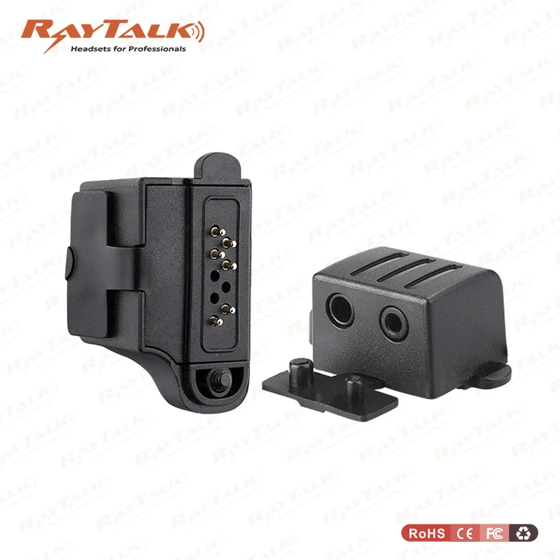 Walkie Talkie Audio Adaptor Convert Icom Multi Pin to 2 Pin Connectors, for IC-F50/F51/F30GS