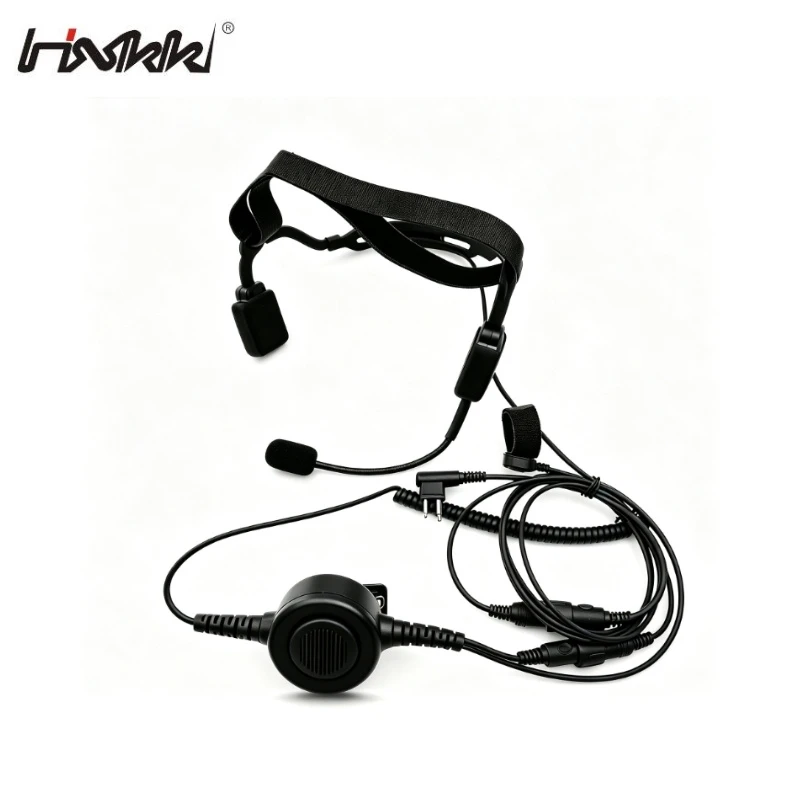 Walkie Talkie Bone Conduction Skull Headset for DEP450/R2/Cp200 Radios for Firefighter Helemt