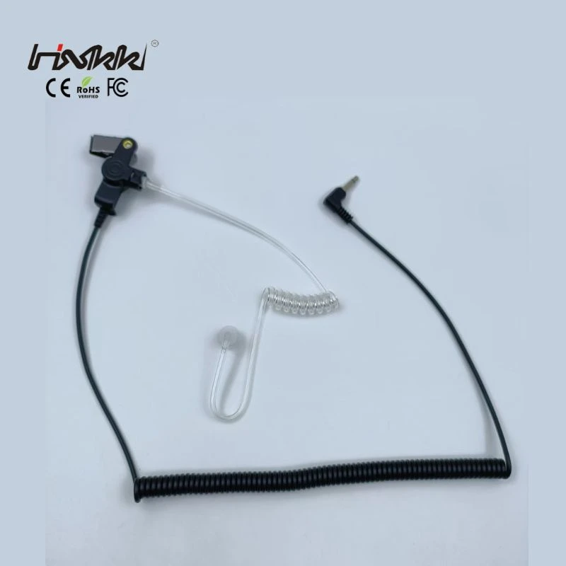 Walkie Talkie Earphone Listen Only Acoustic Coil Tube Earpiece for 2-Way Radios Speaker Mic with 3.5mm Audio Jack