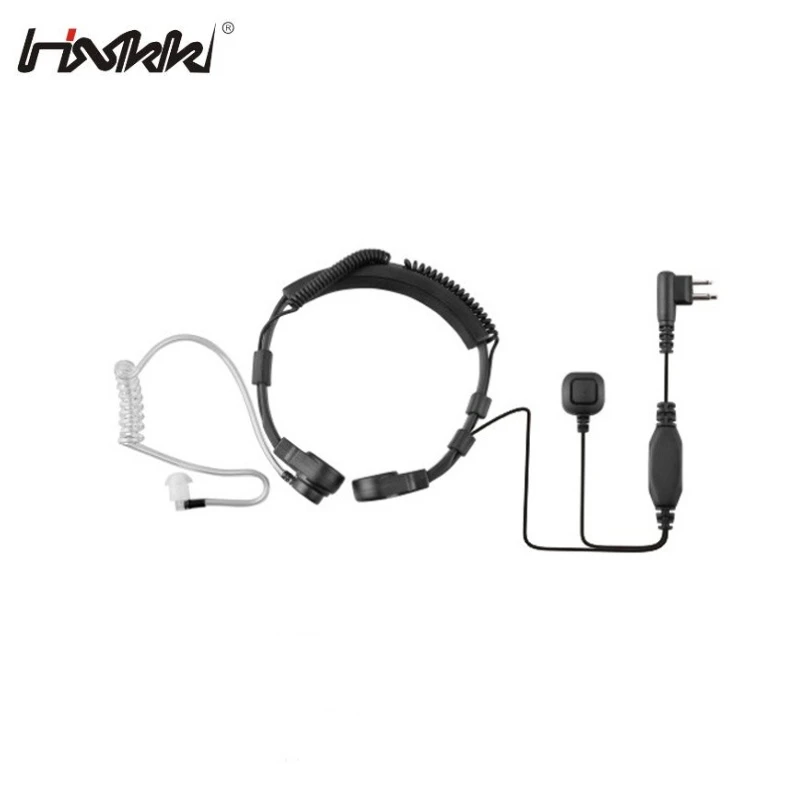 Walkie Talkie Neckband Throat Microphone with Finger Ptt for Two Way Radio
