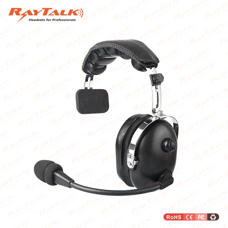 Walkie Talkie Single Side Headset with Flexible Boom Microphone