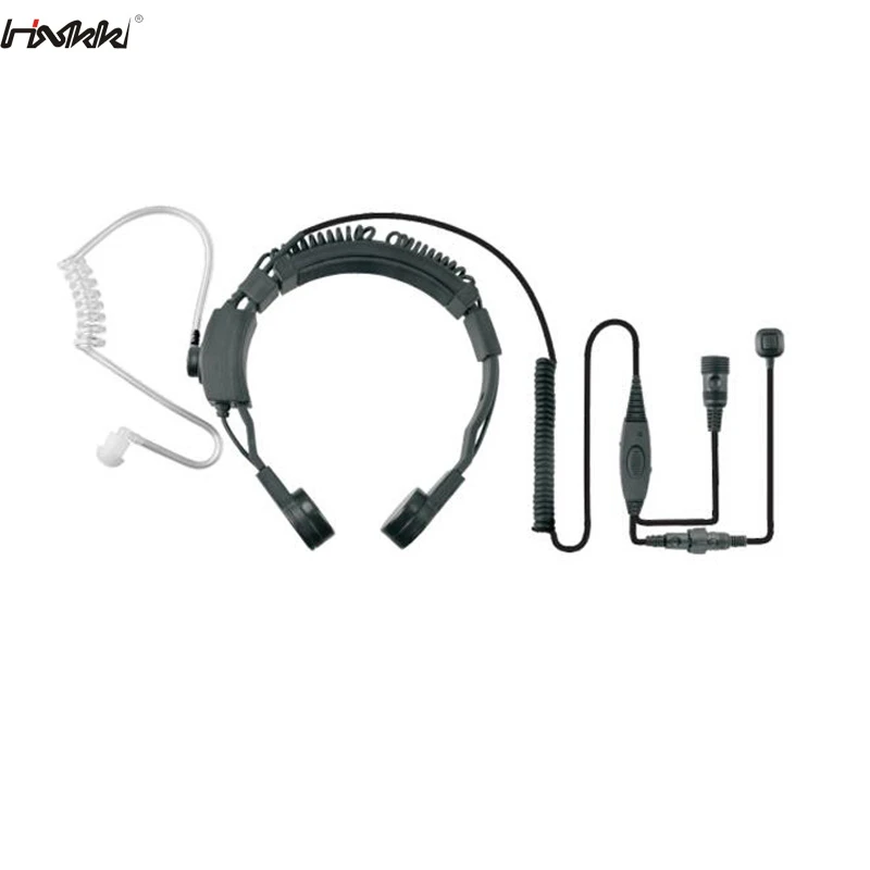 Walkie Talkie Throat Control Headset with Finger & Vox Ptt