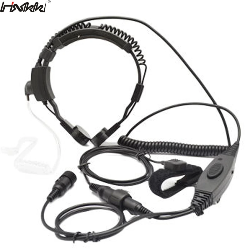 Walkie Talkie Throat Mic Earpiece Two Way Radio Throat Control Microphone
