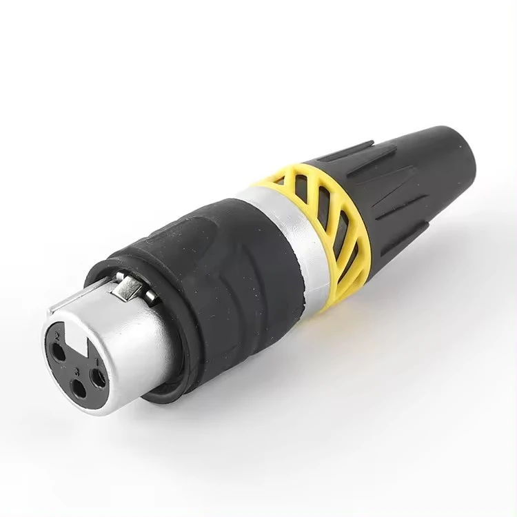 Waterproof 3pin XLR Female Cannon Audio Mic Microphone Cable Adapter Plug Connectors