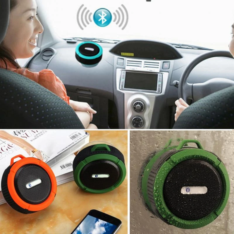 Waterproof Bluetooth C6 Sucker Outdoor Wireless Stereo Speaker