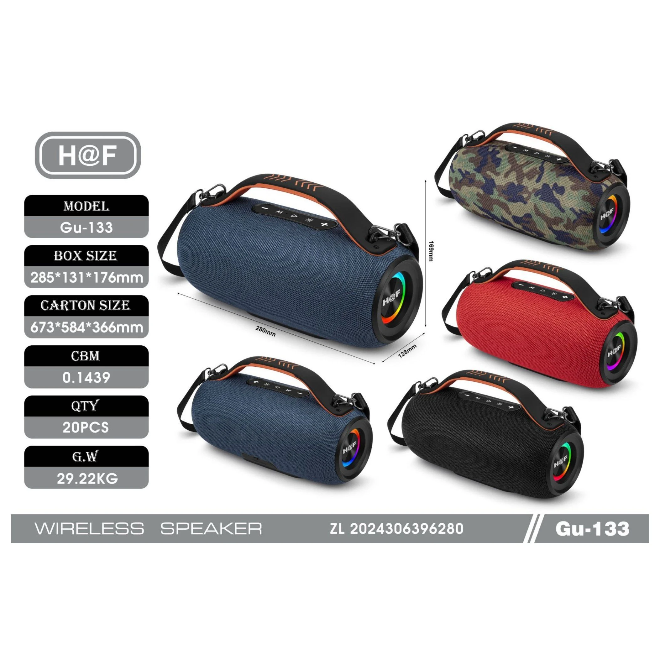 Waterproof Outdoor Bluetooth Speaker with FM Radio and Dual Connection Options