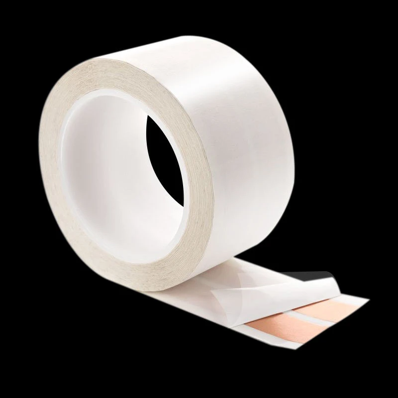 White PE Adhesive Cooper 2 Cores Flat Ribbon Speaker Cable Wire LED Light Slim Flexible Power Audio Cable