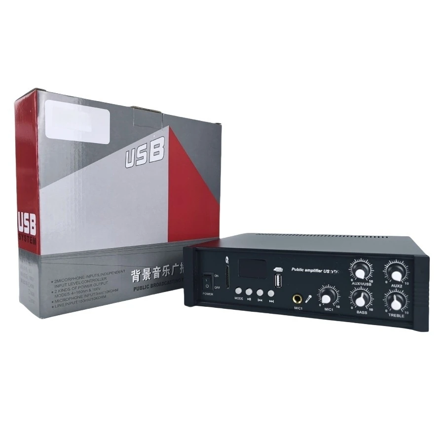 Wholesale 60W Mini Portable Combinated PA Audio Power Amplifier for Small Shops
