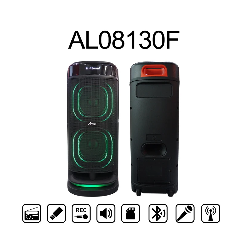 Wholesale China 8 Inch Trolley Speaker OEM Portable Party Speakers Blue Tooth Subwoofer Speakers