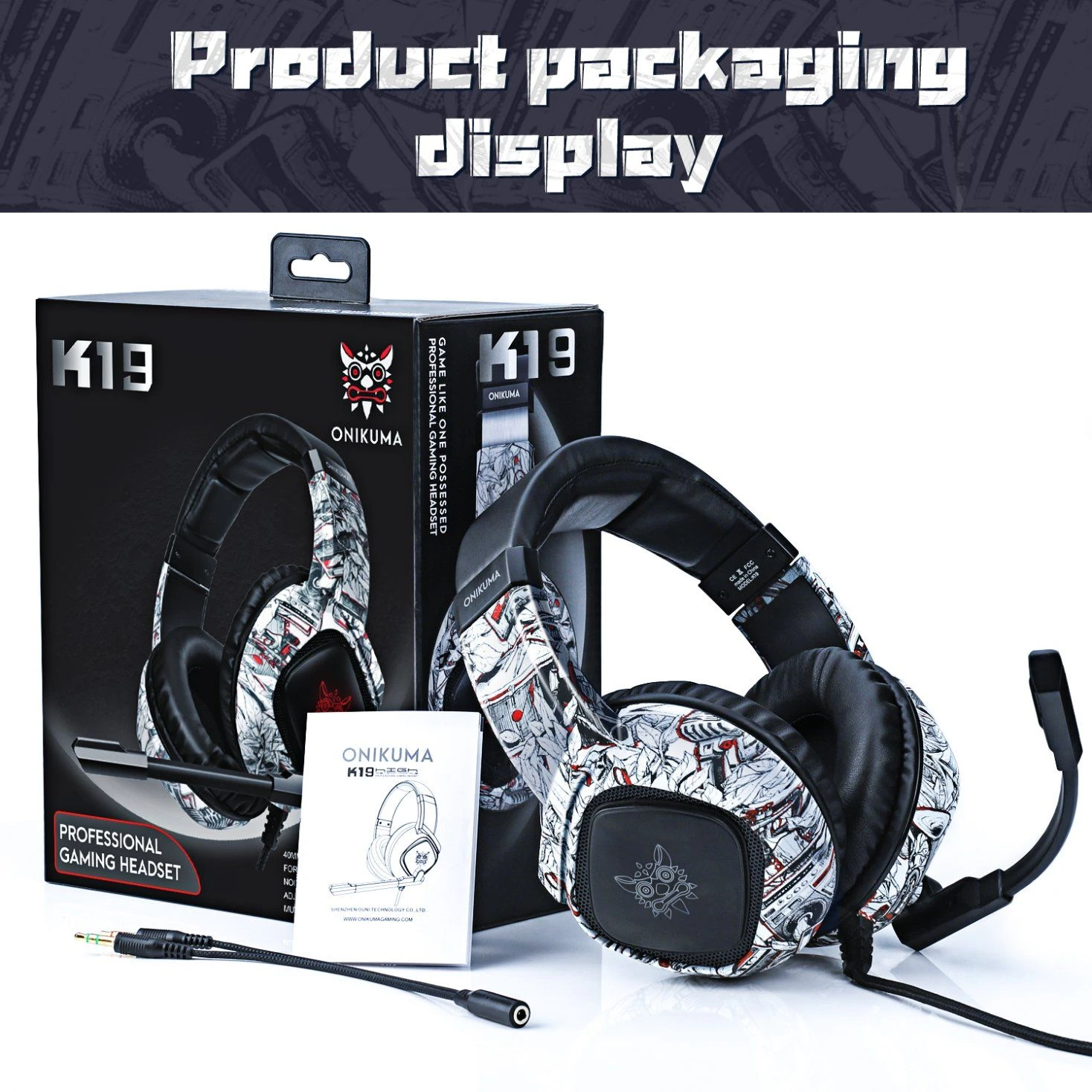 Wholesale K19 Onikuma Noise Canceling Headset for xBox Gaming Headphone for Computer Microphone Language Surround Sounds