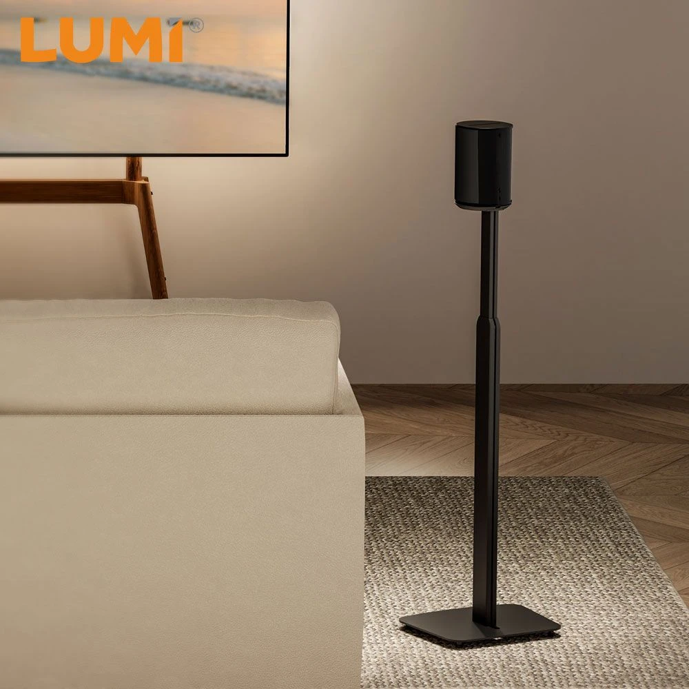 Wholesale OEM ODM Height Adjustable Freestanding Speaker Floor Stand with Cable Management for Sonos Era 300