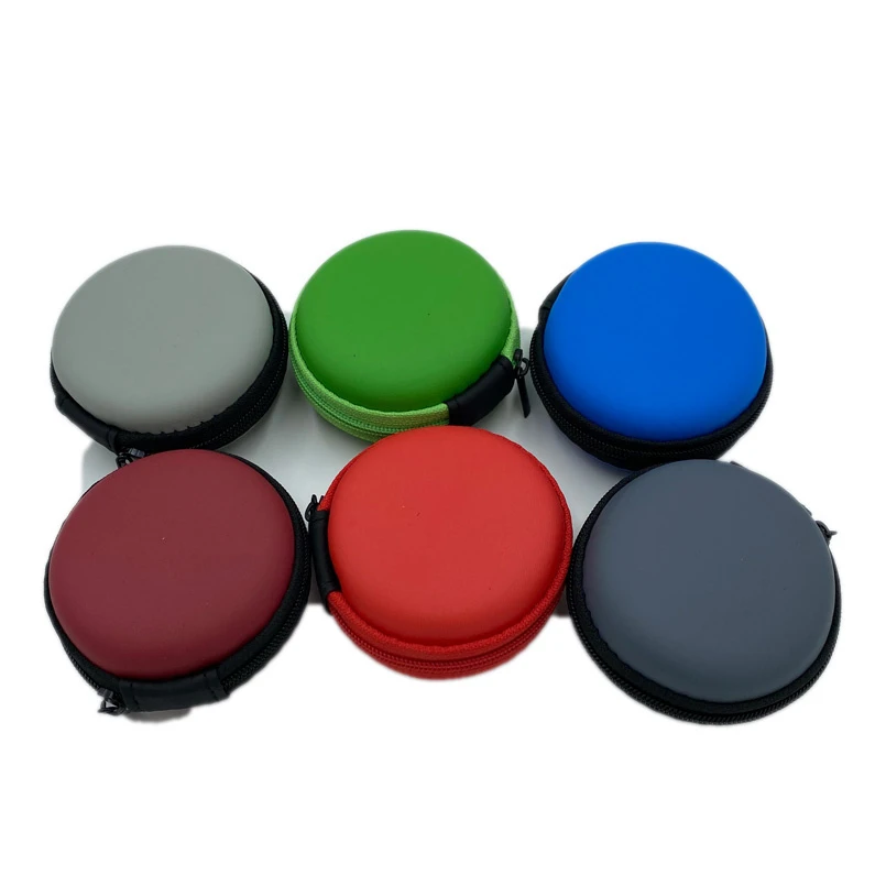 Wholesale Small Portable Round Carrying Promotion Storage Case EVA Hard Shell Case for Earphone