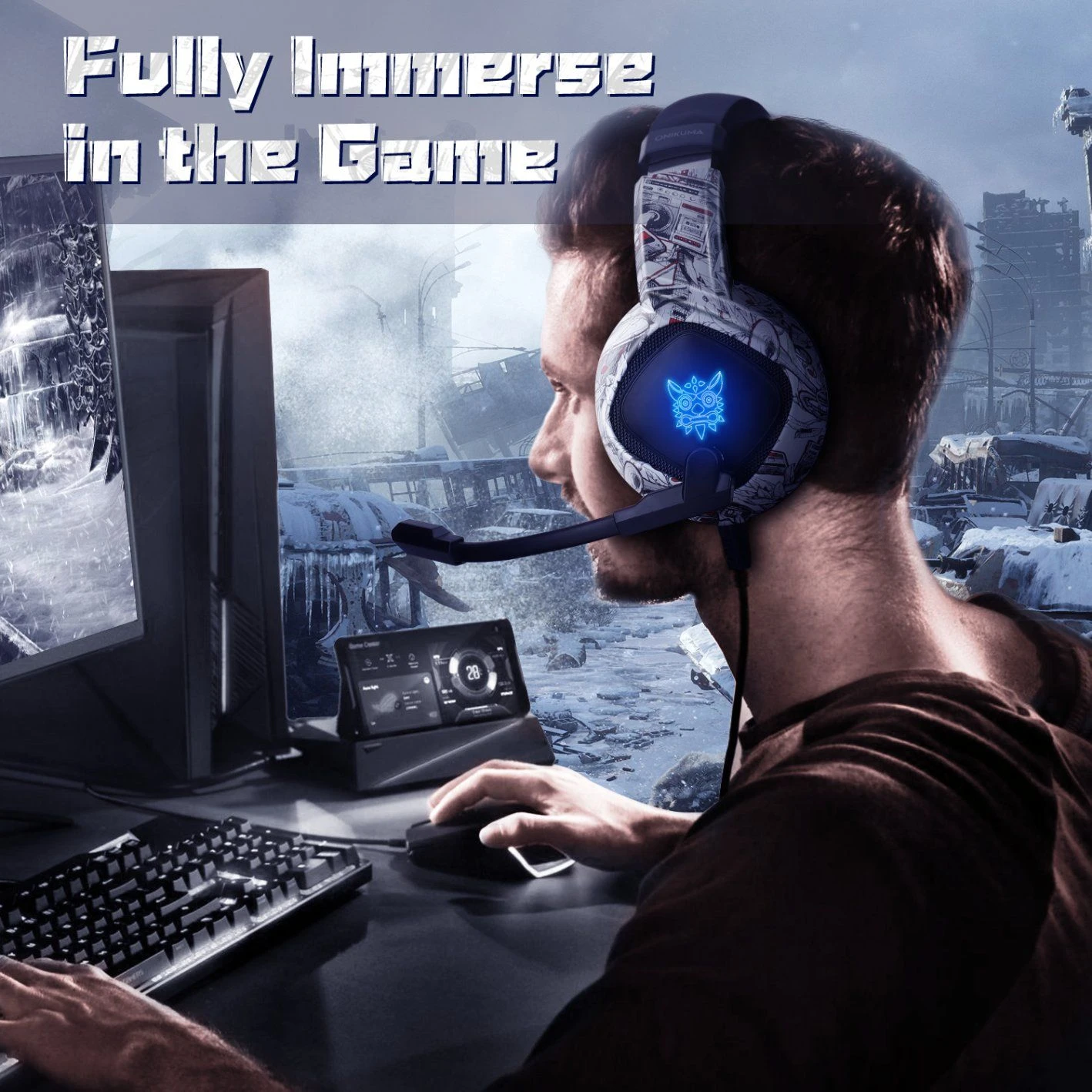 Wholesale and Retail K19 Onikuma Noise Canceling Headset Headphone for Computer Microphone Language Surround Sounds