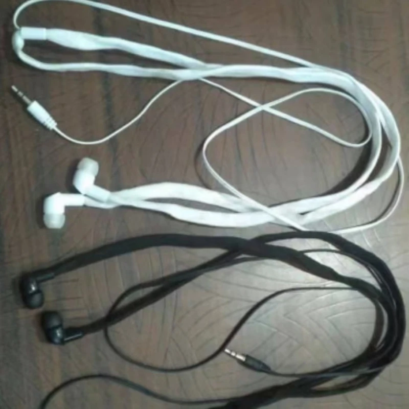 Wired 3.5mm Sport Earbuds Headphones with Bass Stereo Shoelace Earphone