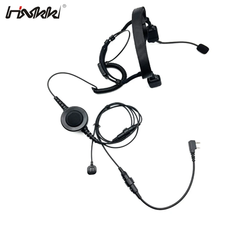 Wired Bone Conduction Headset with Boom Microphone for Field Communication