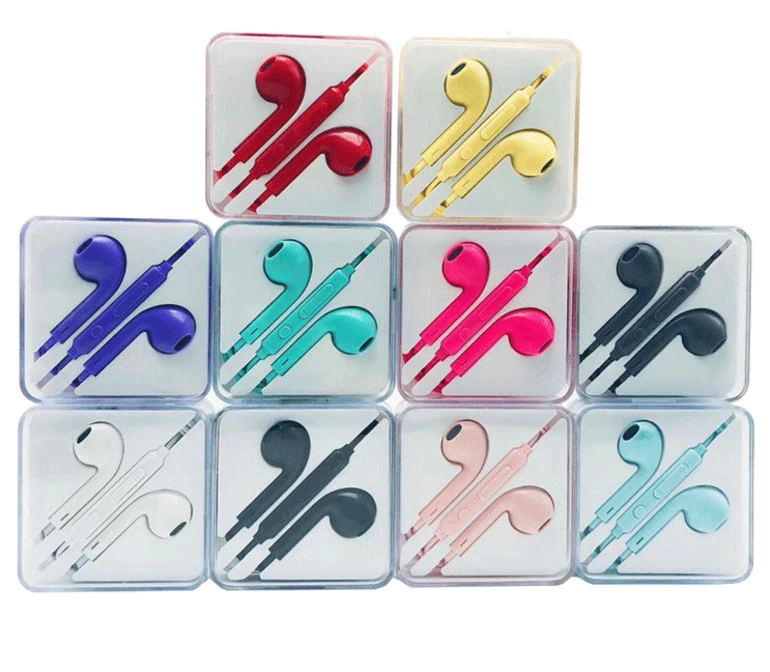 Wired Earphones 3.5mm with Mic 1.1m in-Ear Stereo Headphone for iPhone 4/5/6