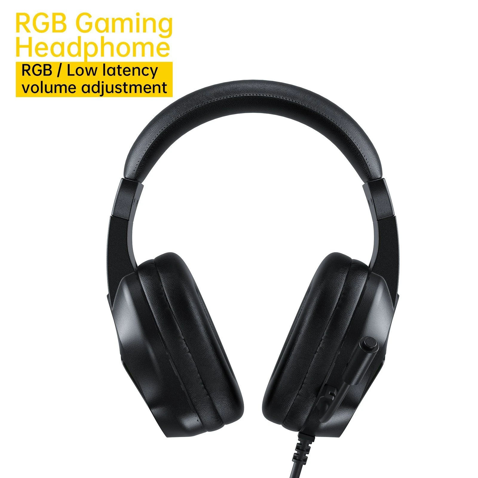 Wired Gaming Headset with Noise Canceling Microphone Dynamic RGB Light for PC/PS4/xBox
