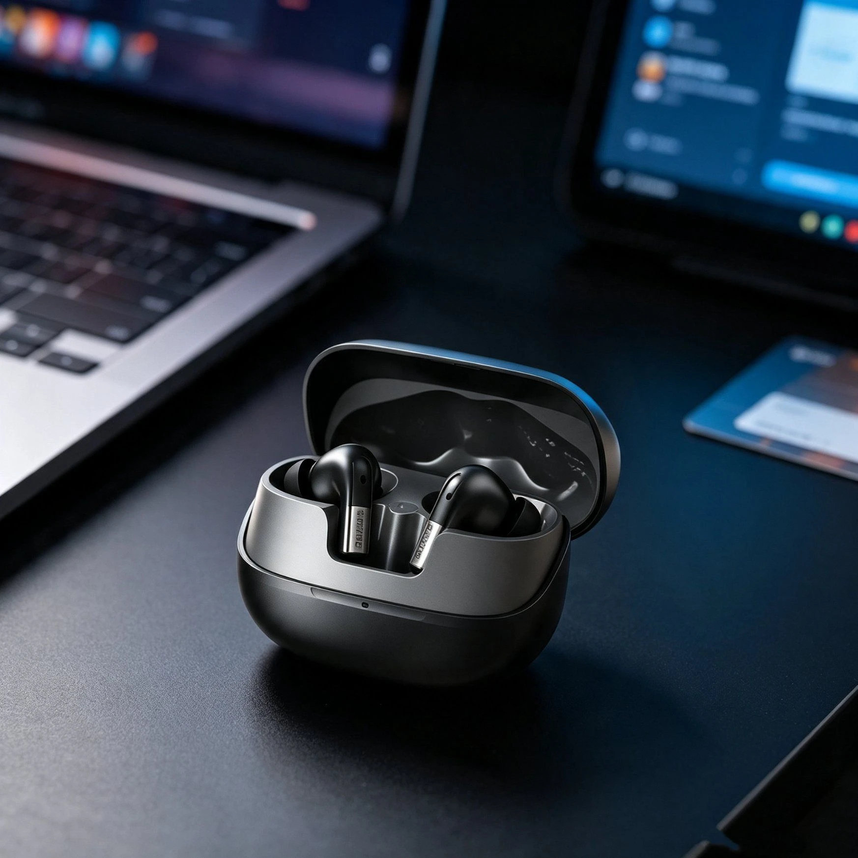 Wireless Bluetooth 5.4 Earbuds with LCD Touch Screen Technology