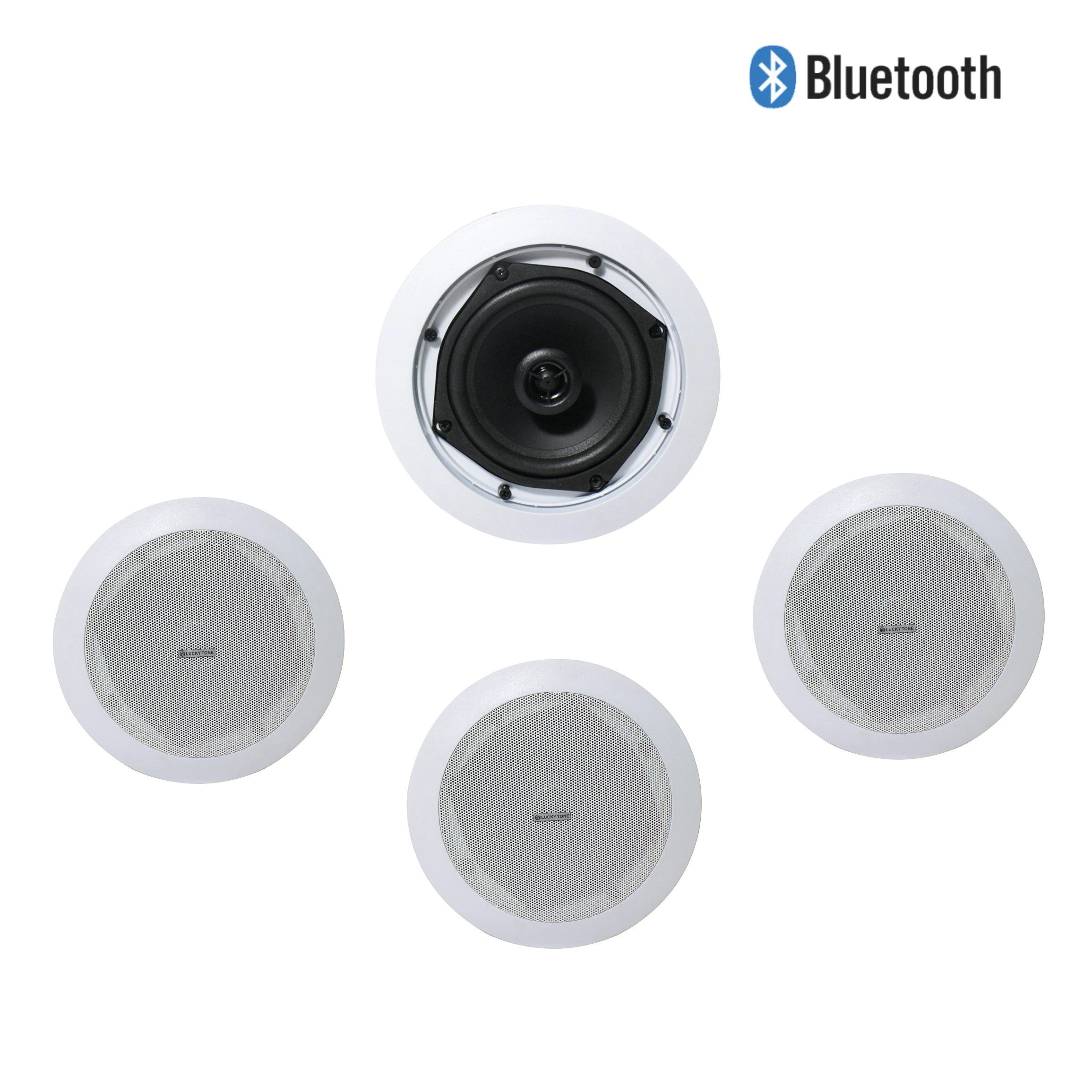 Wireless Bluetooth ABS 5 Inch 4X15W Coaxial Ceiling Speakers System 1 Active with 3 Passive