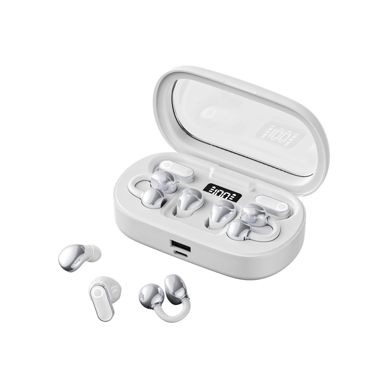 Wireless Bluetooth Digital Display Wireless Noise Canceling Calling Headset B72