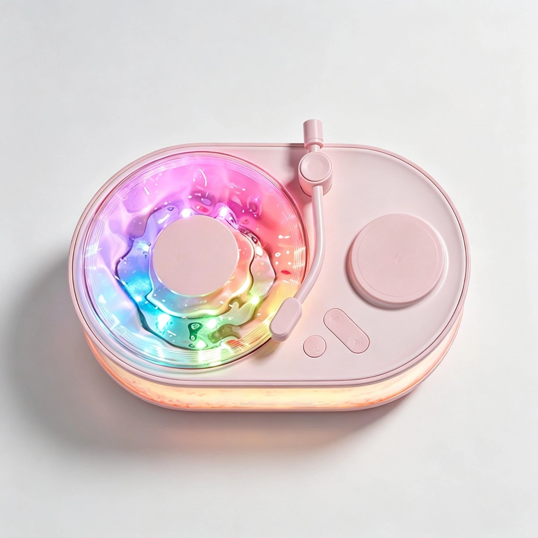 Wireless Charge Ambient Light Bluetooth Speaker with 360 Audio for Office