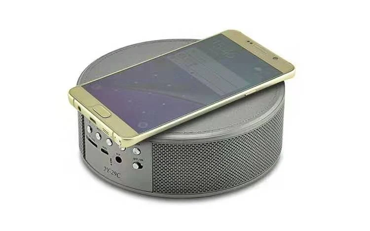 Wireless Charging Bluetooth Speaker Jy-29c, with TF/Aux/NFC/Clock/Alarm Clock