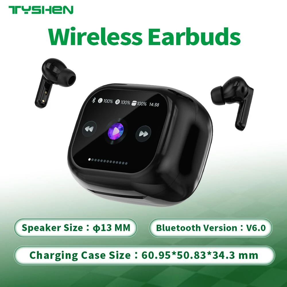 Wireless Earbuds with Battery Display Screen Case Bluetooth 6.0 HD Calls