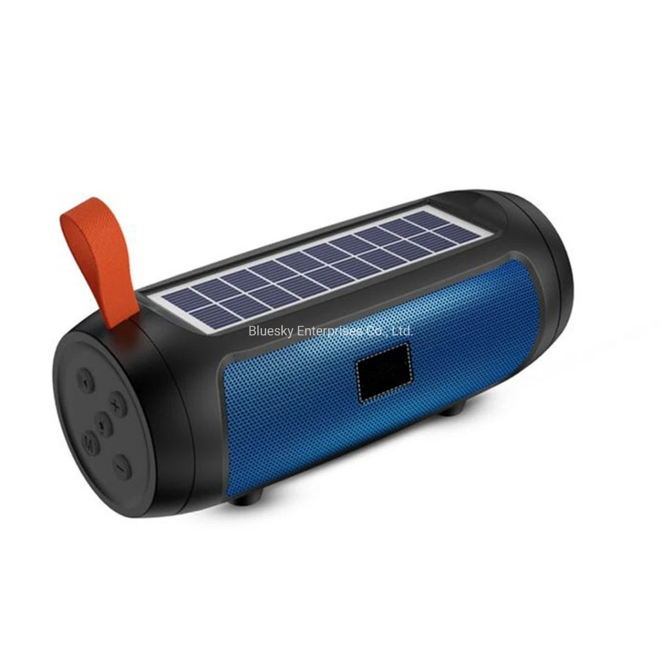 Wireless FM Radio Mini MP3 Player Solar Charging Portable Stereo Bluetooth Speaker
