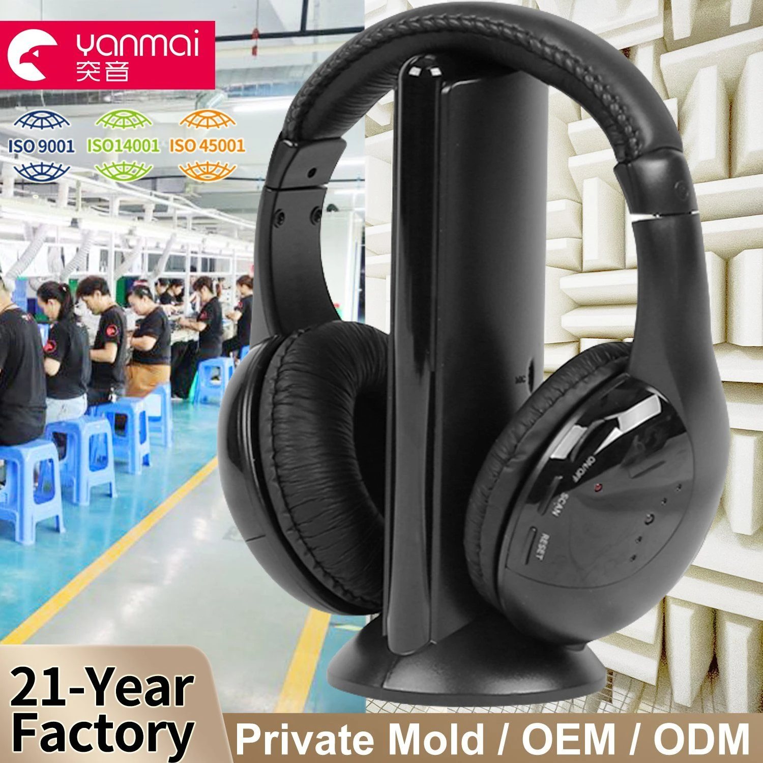 Wireless Headphone Functions Headset with FM Radio Function Headphone Wireless Monitoring