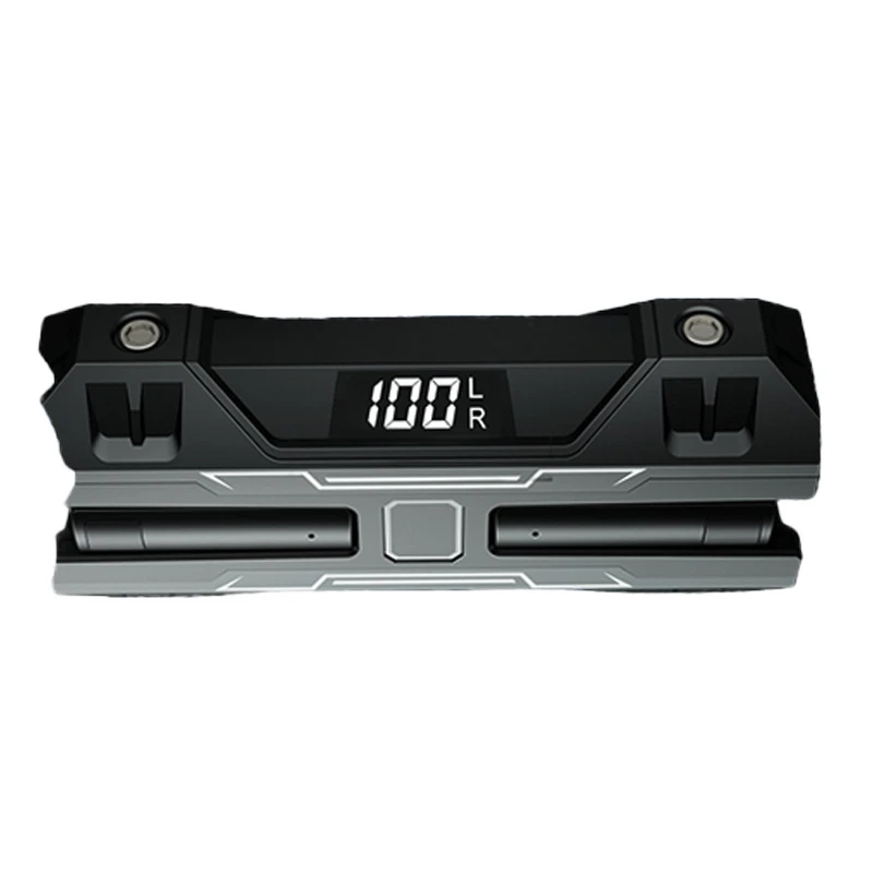 Wireless Mecha Bluetooth Earphones with Metal Strap and Digital Display